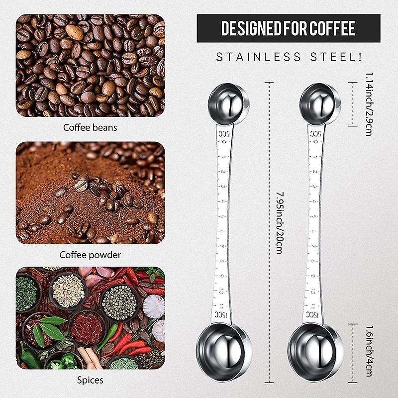 Coffee Scoops with Tick Mark, Tablespoon and Teaspoon for Coffee