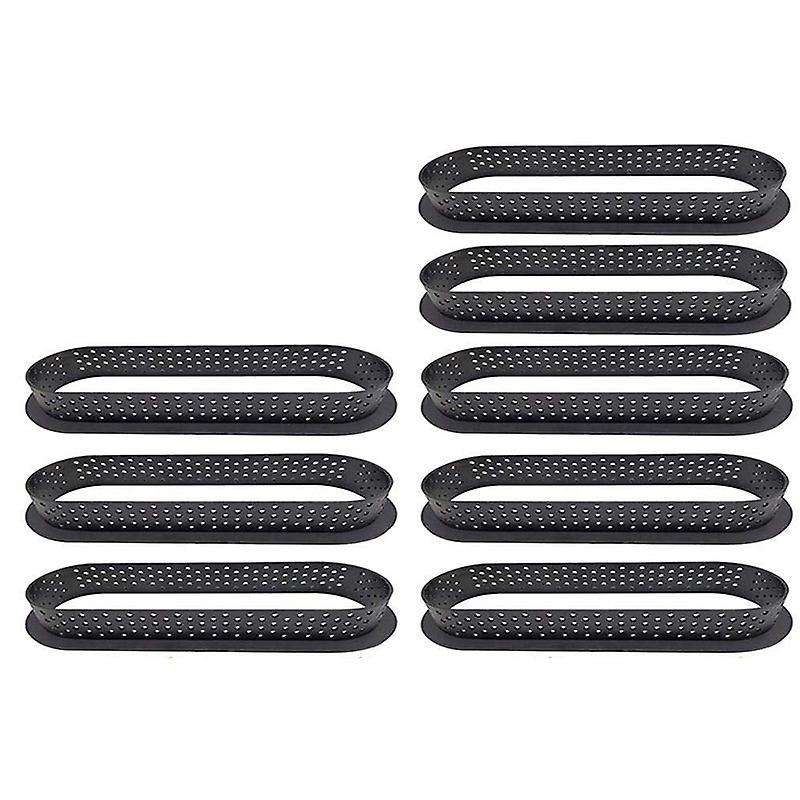 Oval Shape Cake Ring Plastic Perforated Diy Dessert Mould 8 Pcs