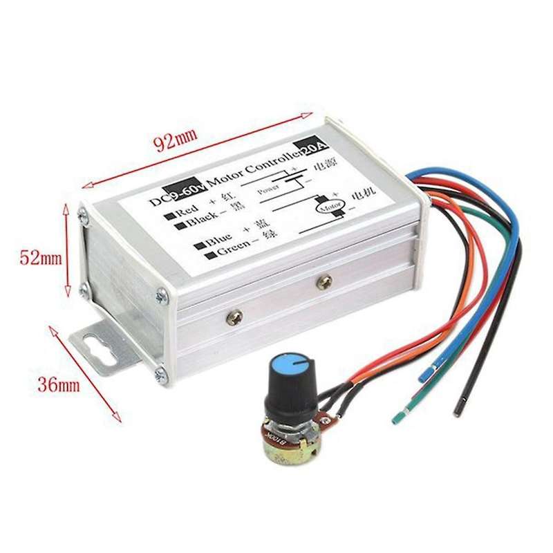 Dc9v 12v 24v 48v 60v 20a Pwm Motor Speed Controller 0-1200w