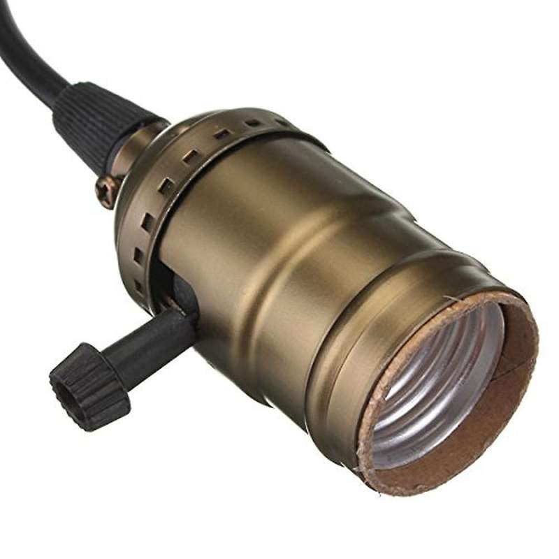 With Wire&switch Edison Lamp Light Base E27 Screw,antique Brass+black