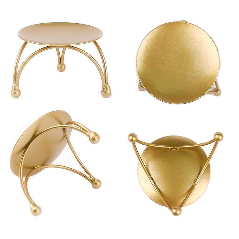 2 Pack Iron Candle Holders,(2.8inch Diameter)fit Led&wax Candles,gold
