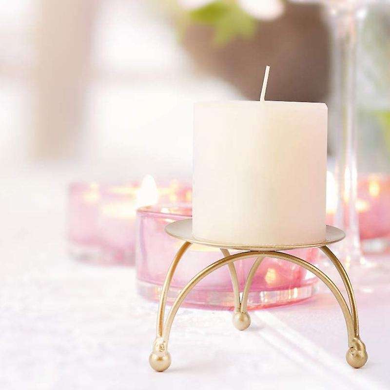 2 Pack Iron Candle Holders,(2.8inch Diameter)fit Led&wax Candles,gold
