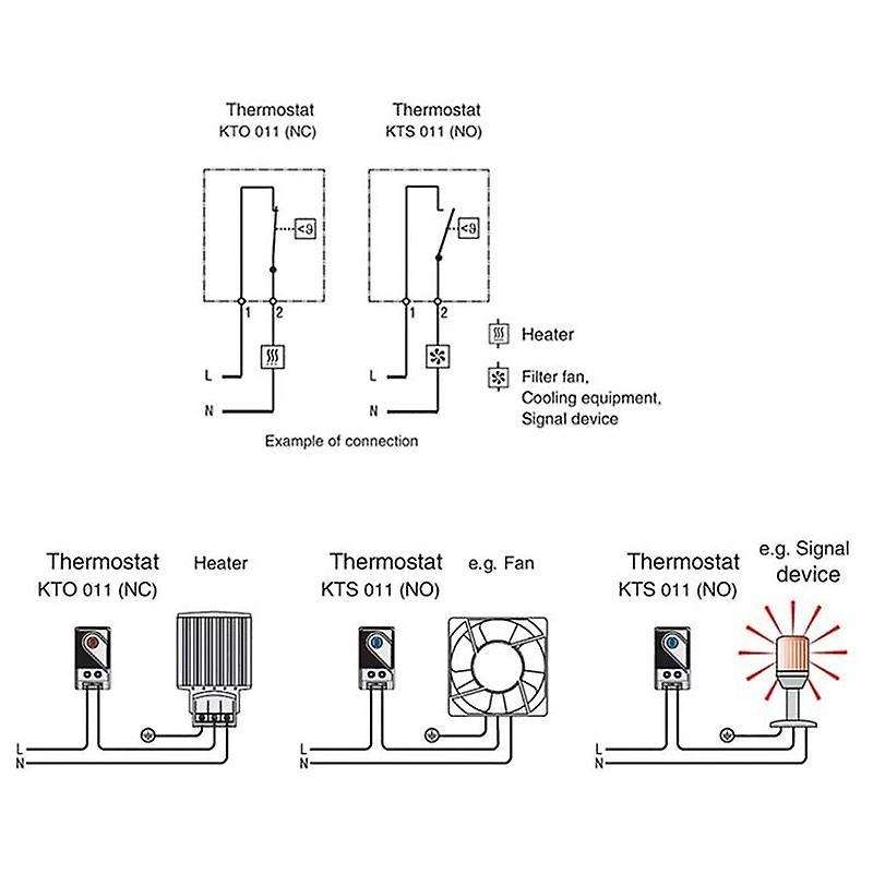 Adjustable Compact Normally Close(n.c) Temperature Controller Switch
