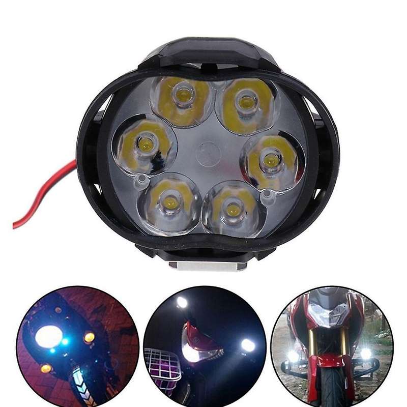 2pcs 6led Headlight for Motorcycle Brightness Electric Car Light 12v