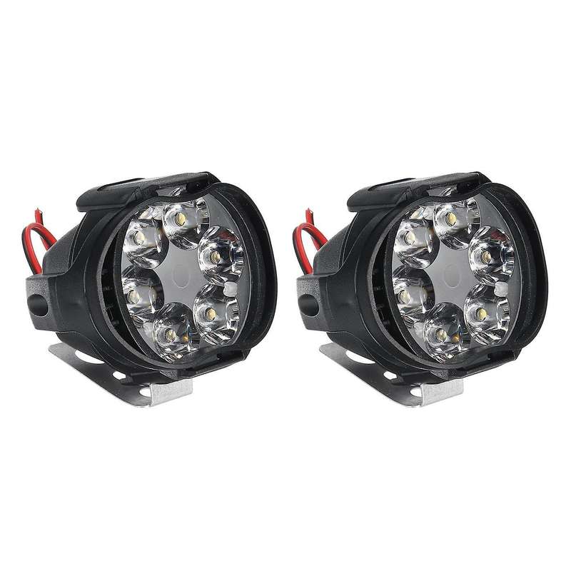 2pcs 6led Headlight for Motorcycle Brightness Electric Car Light 12v