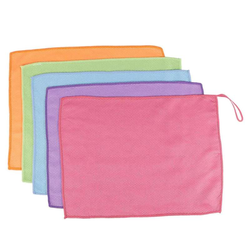 5pcs Fish Scale Rags Super Absorbents Microfiber Reusable 30x40cm