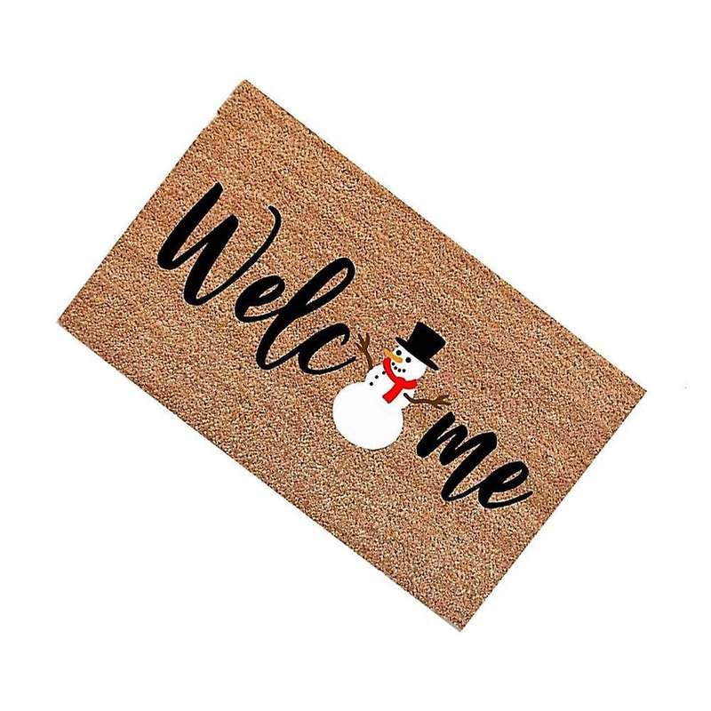 Doormat Indoor Entrance Christmas Doormat Snowman Welcome Home