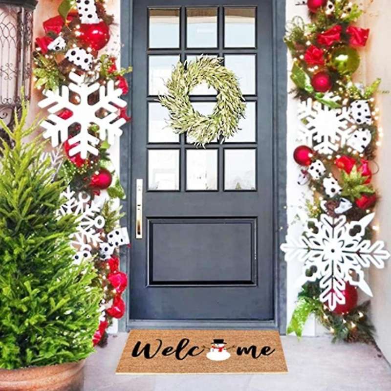 Doormat Indoor Entrance Christmas Doormat Snowman Welcome Home