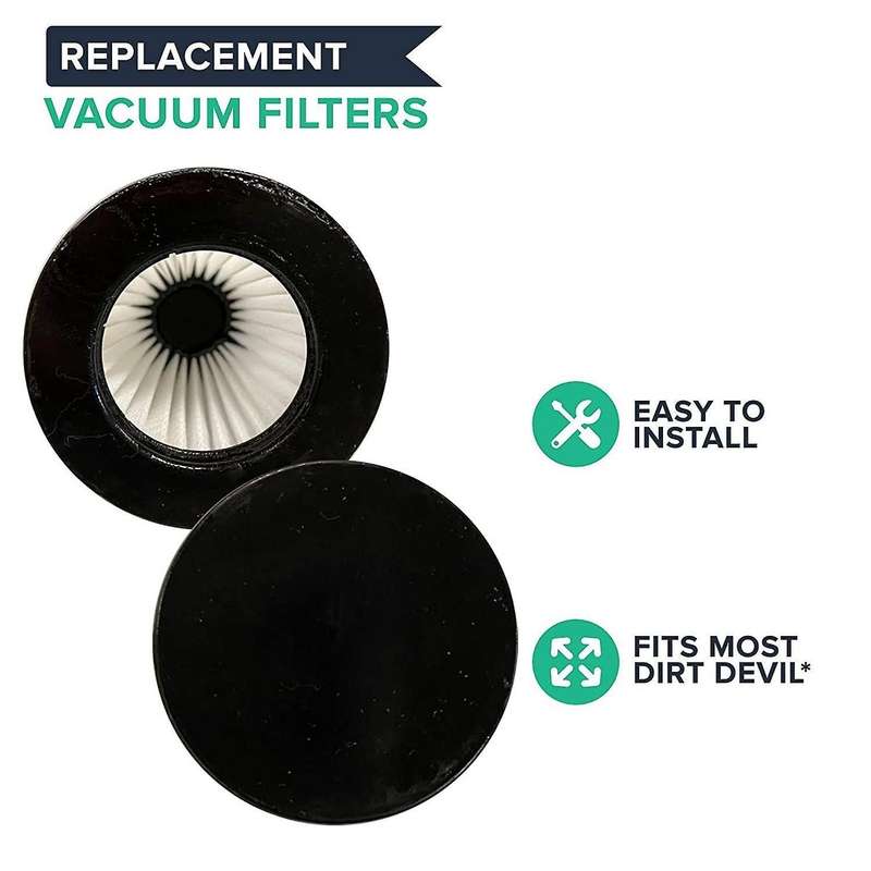 Replacement Vacuum Filter for Dirt Devil Ad40117, F117 - 2 Pcs