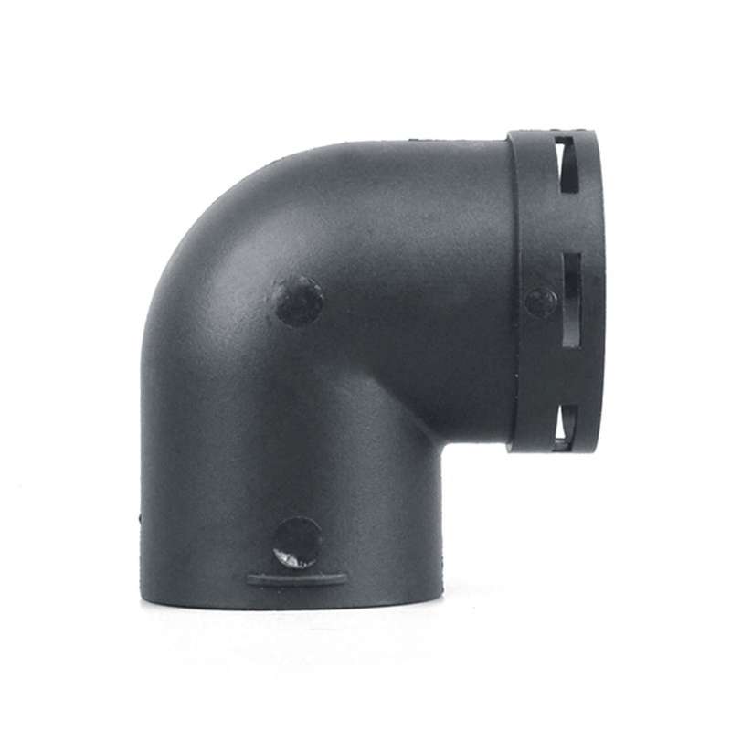 60mm Car Heater Air Ducting Pipe Elbow Outlet Connector Black Plastic