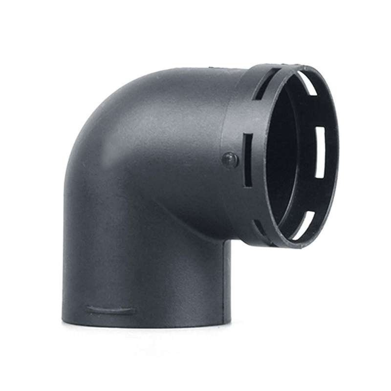 60mm Car Heater Air Ducting Pipe Elbow Outlet Connector Black Plastic