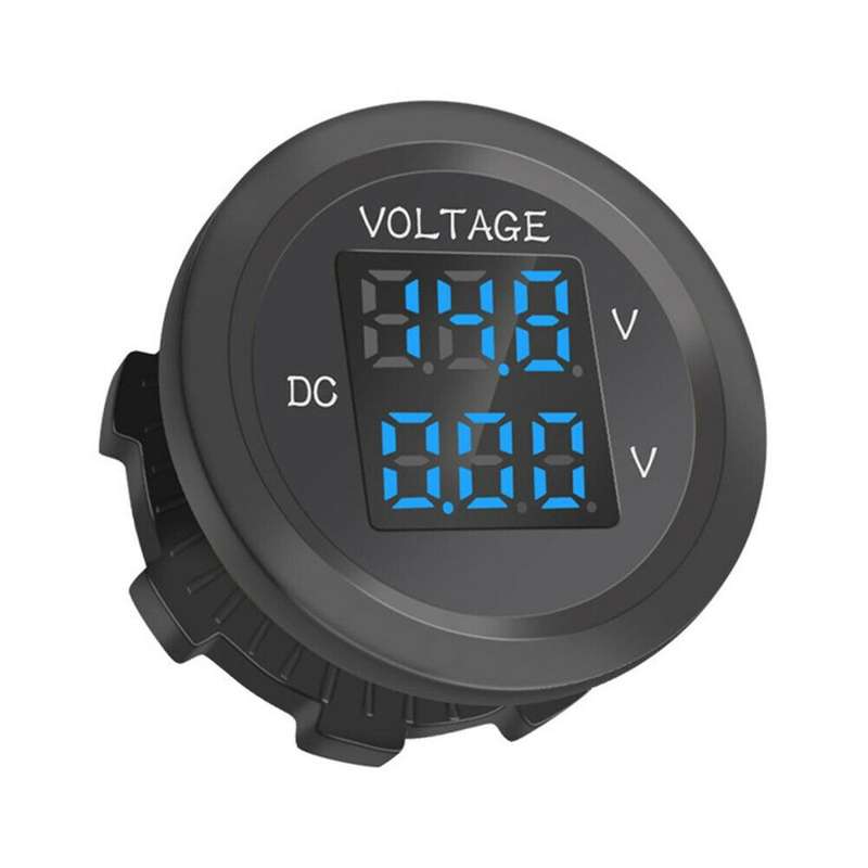 Blue Light 12v-24v Car Led Display Digital Dual Voltage Tester