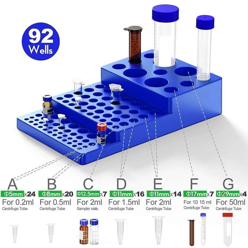Centrifuge Tube Rack 0.2/0.5/1.5/2/5/10/15/50ml Stepped Test Tube