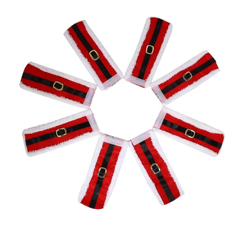 8pcs Christmas Napkin Rings Napkin Holder Party Table Decor