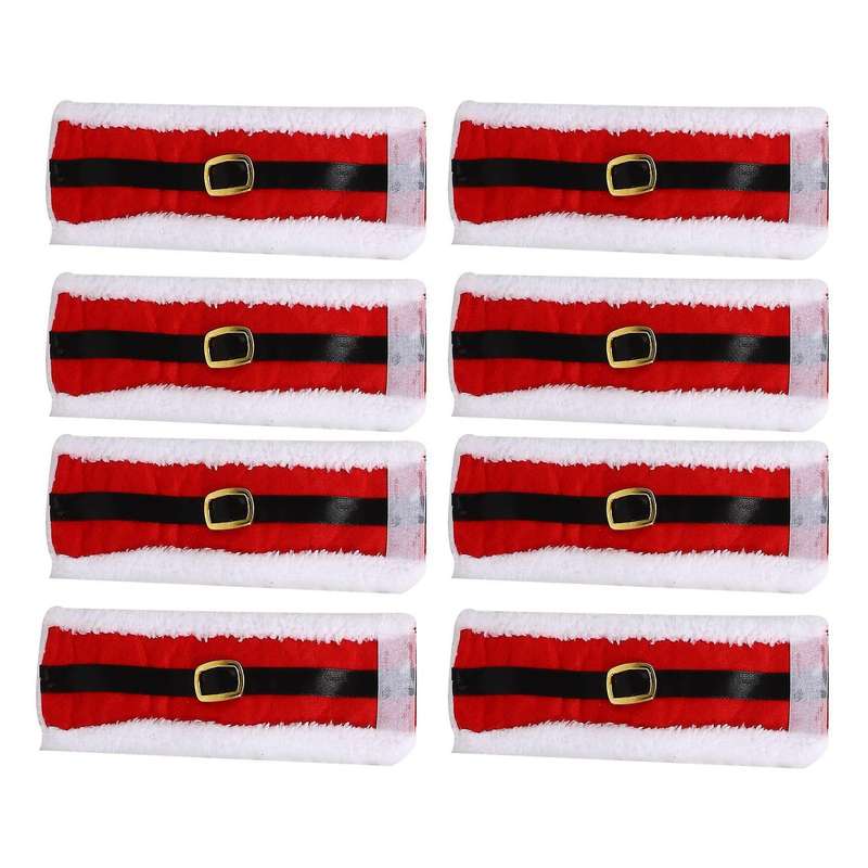 8pcs Christmas Napkin Rings Napkin Holder Party Table Decor