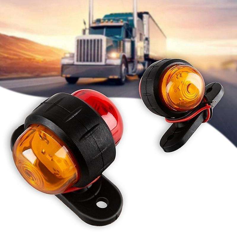 2x 12-24v Car Side Marker Led Lights for Truck Trailer Red+amber