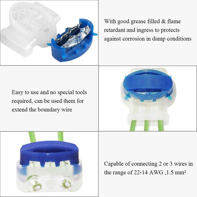 20pcs Waterproof Wire Connector Crimp Gel Filling Robot Lawn
