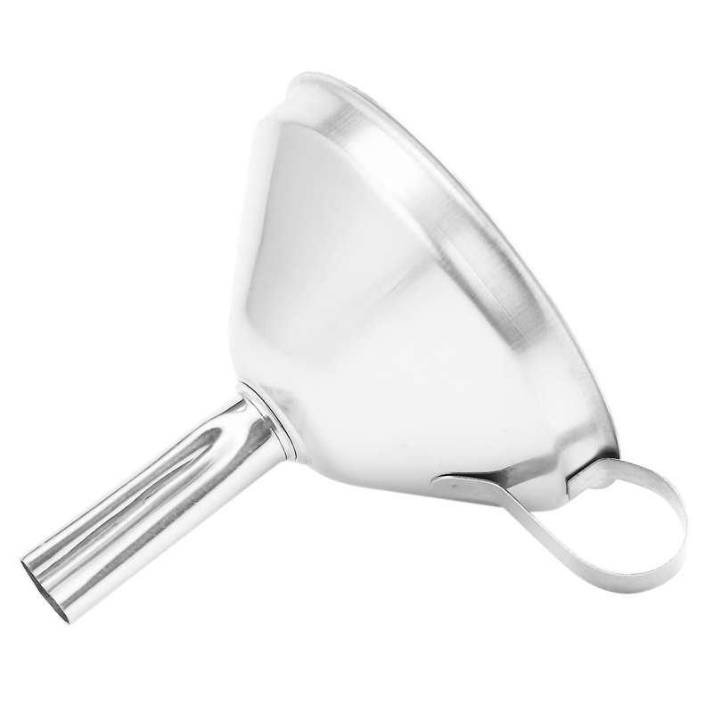 Stainless Steel Kitchen Funnel with Filter Storage Containers 10cm
