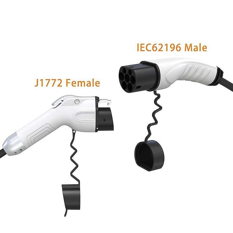Ev Car Charger Plug 32a Type1 to Type2 Saej1772 to Iec62196-2
