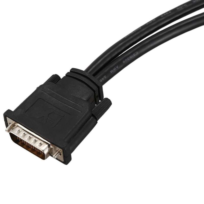 Dms-59 Male to 2 Dual Link Dvi-i 24+5 Pin Splitter Adapter Cable