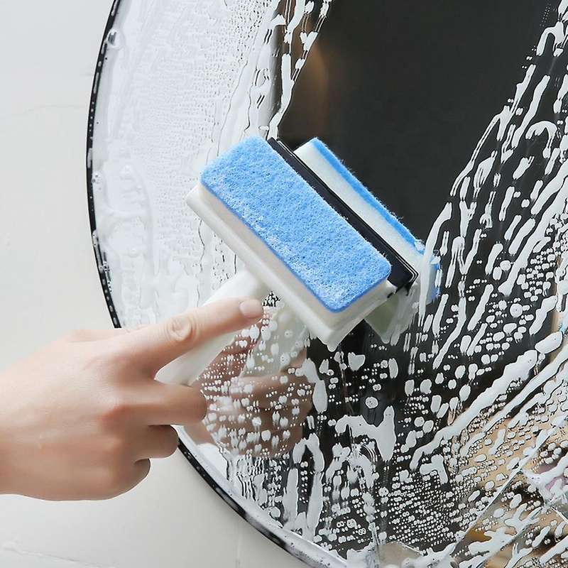 Double Sided Glass Cleaning Sponge Brush Window Glass Wiper Washing