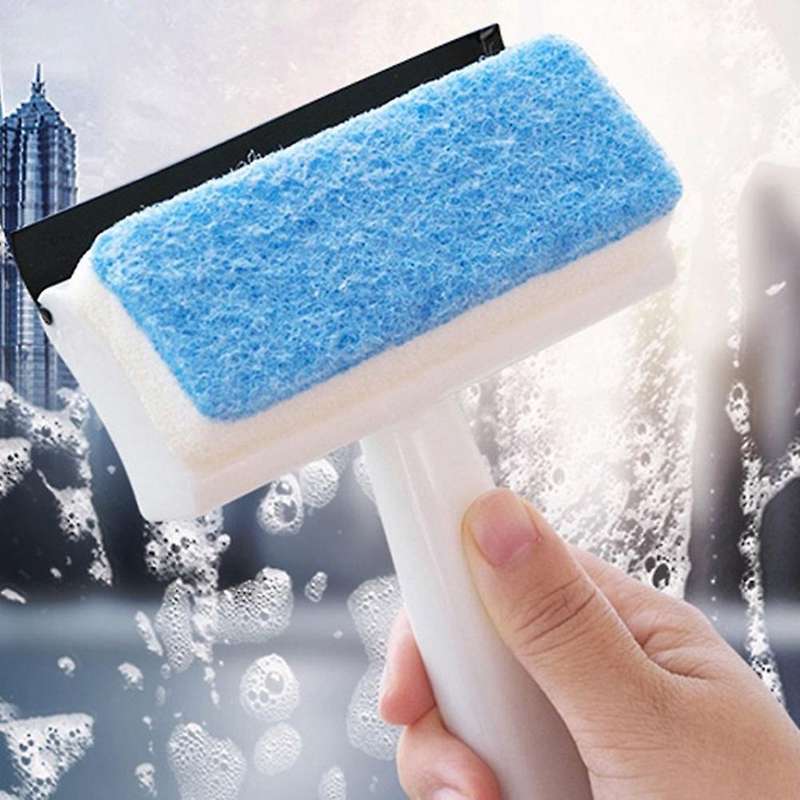 Double Sided Glass Cleaning Sponge Brush Window Glass Wiper Washing