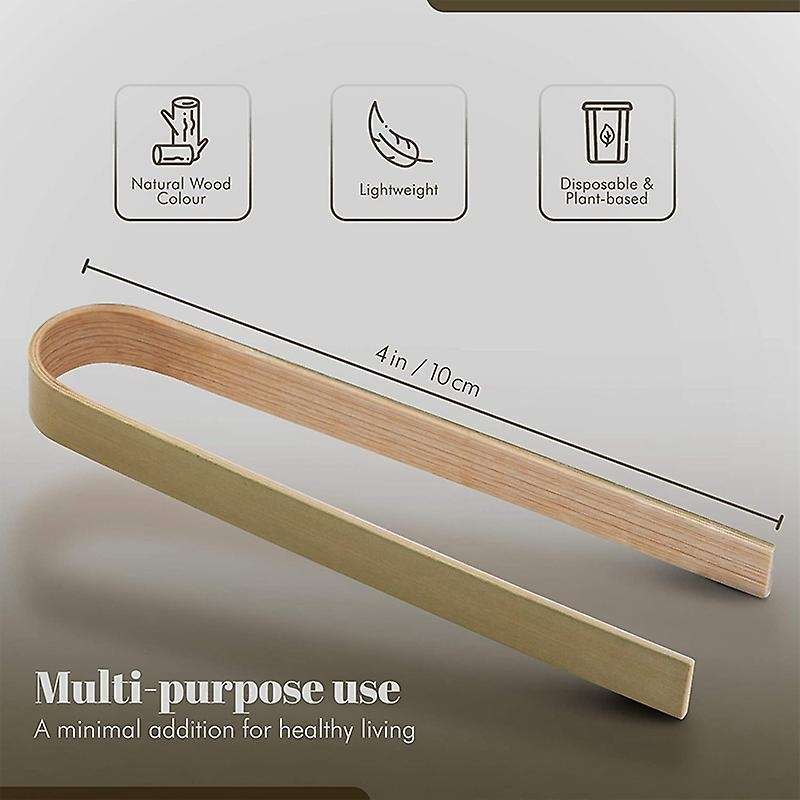 Wooden Tongs for Cooking 40pcs Mini Toaster Tongs, Mini Bamboo Tongs