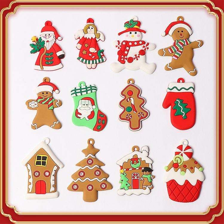 12pcs Christmas Gingerbread Man Ornaments Gingerbread Man Decorations