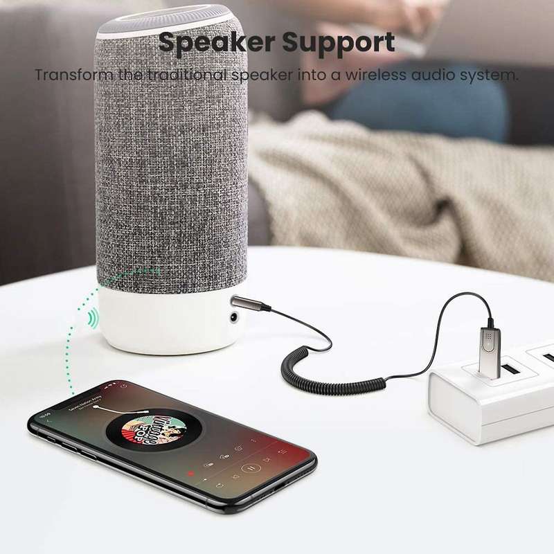 Wireless Car Bluetooth Receiver Usb to 3.5mm for Car Speakers