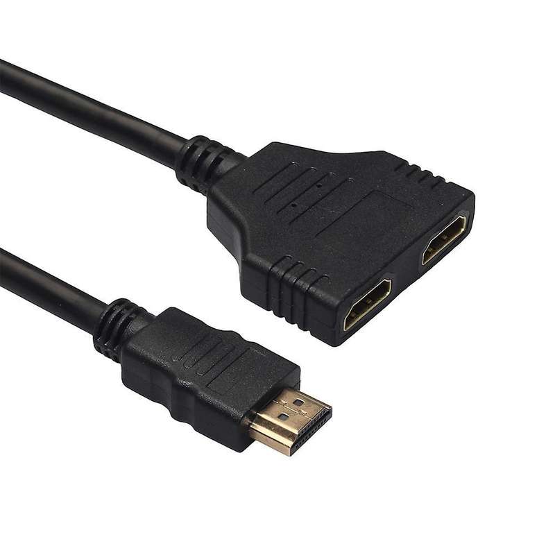 Splitter Cable 1 Male to Dual Hdmi 2 Female Y Splitter Hd Lcd Tv 30cm