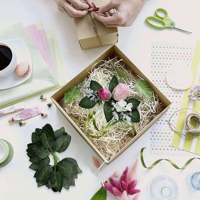 Fake Artificial Leaves for Roses Decorations - 36 Silk Flowers Leaf