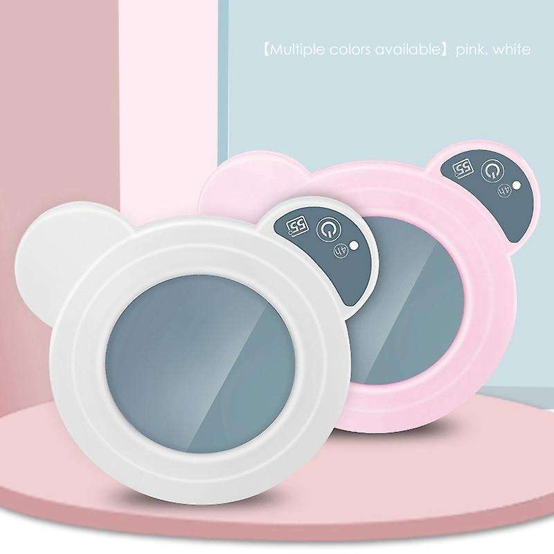 Usb Electric Heating Plate Hot Coaster,for Office Home,pink
