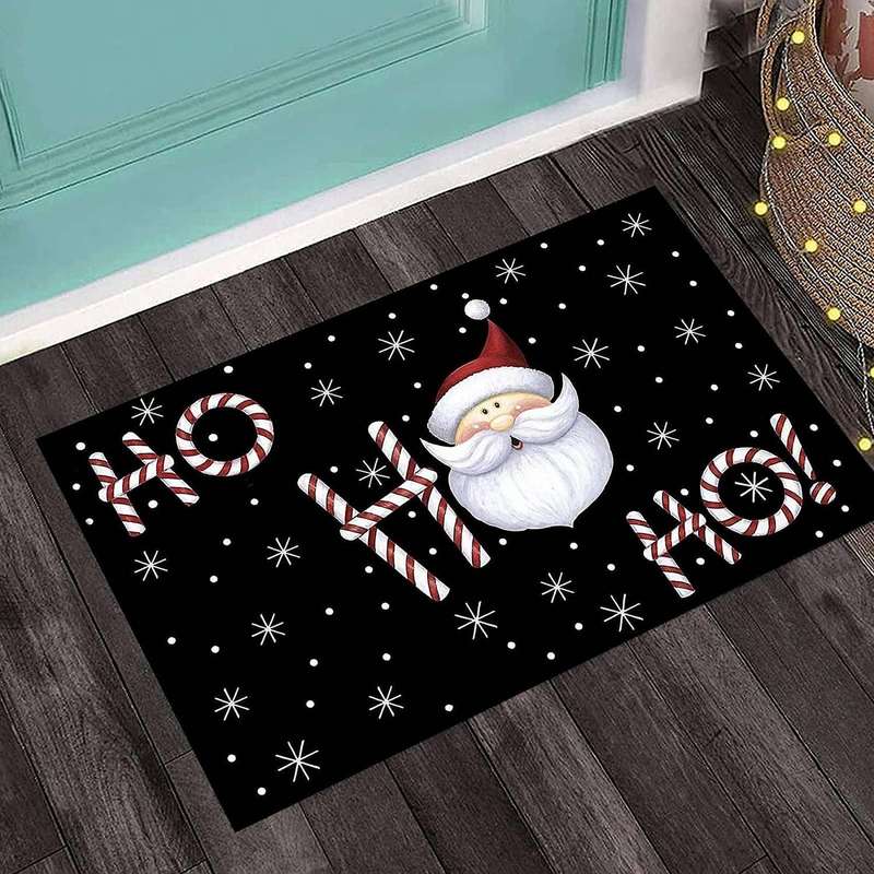 Christmas Doormat Welcome Decor Santa Claus Door Mat Kitchen Mat A