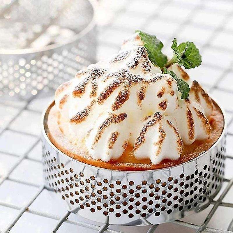 Stainless Steel Perforated Tart Ring, Perforated Cake Mousse Ring