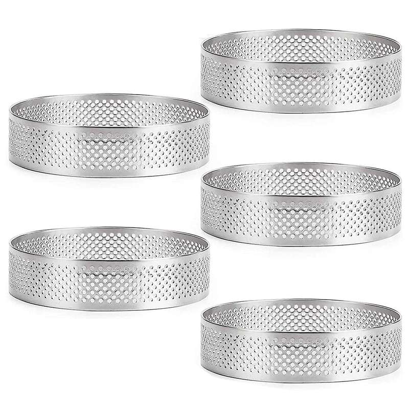 Stainless Steel Perforated Tart Ring, Perforated Cake Mousse Ring