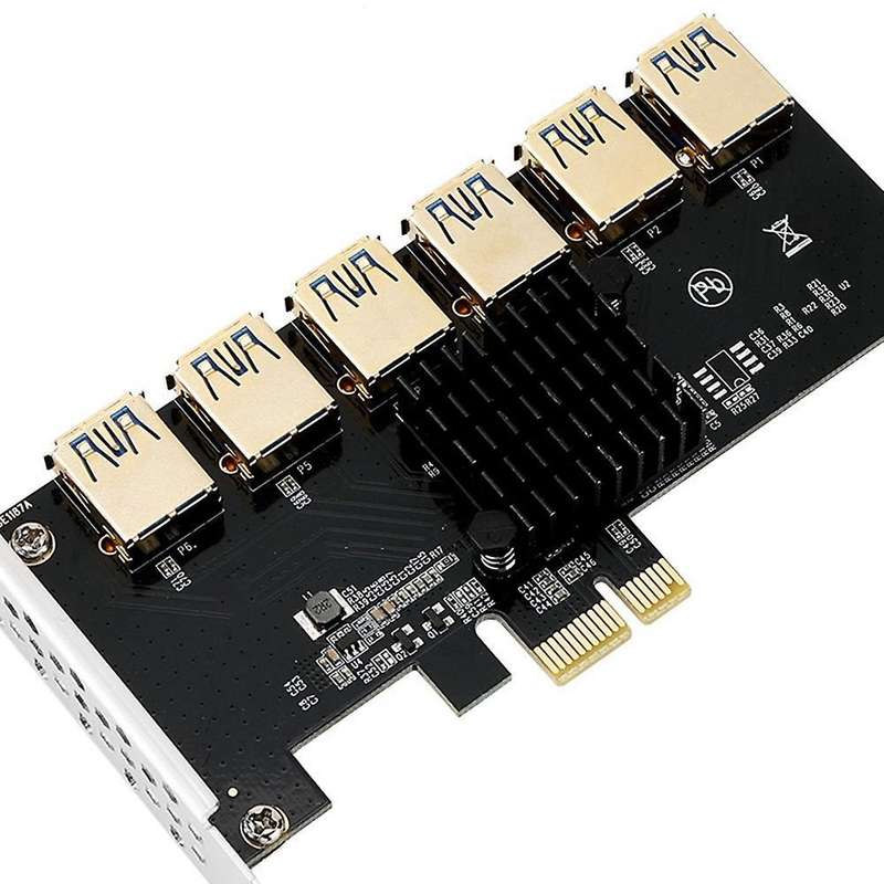 Ver009s Plus Usb3.0 Riser Card+1 to 6 Graphics Card Expansion Card