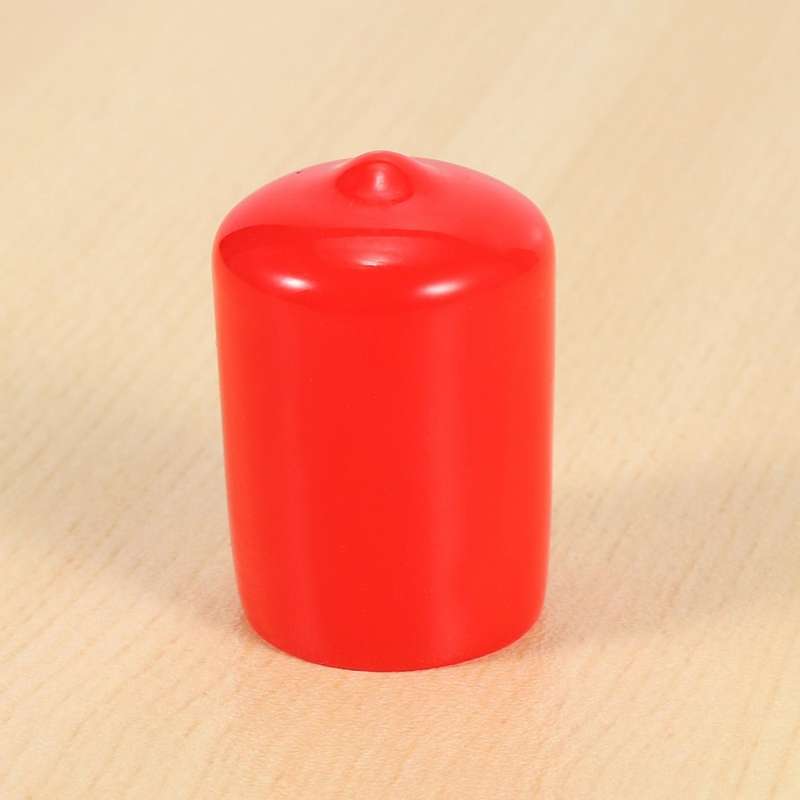 20pcs Rubber End Caps 19mm Id Pvc Round Tube Bolt Cap Cover Red