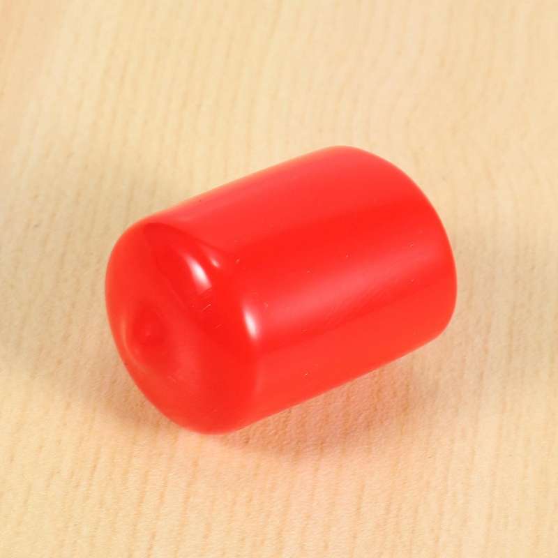 20pcs Rubber End Caps 19mm Id Pvc Round Tube Bolt Cap Cover Red
