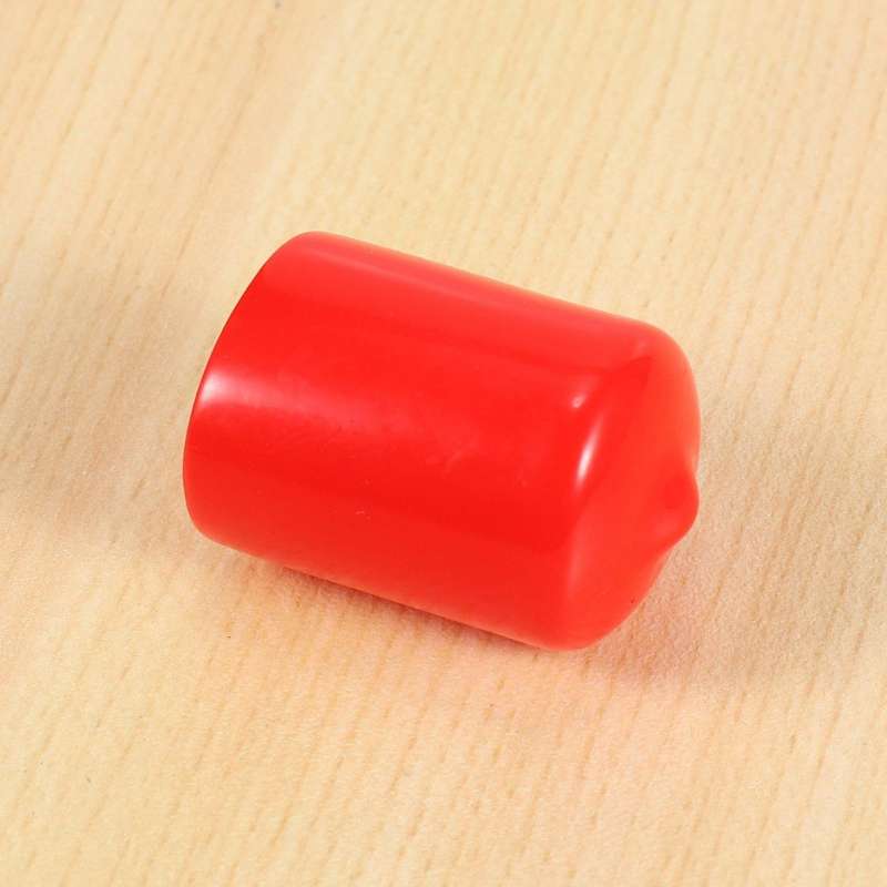 20pcs Rubber End Caps 19mm Id Pvc Round Tube Bolt Cap Cover Red