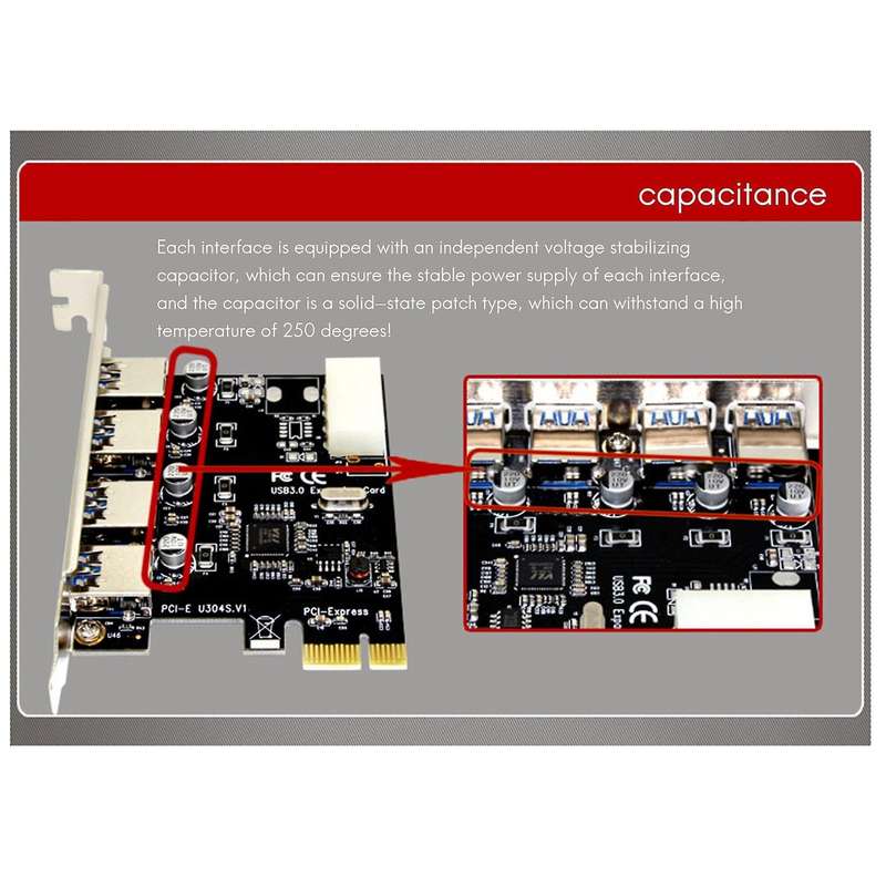 1 Set Professional Expansion Card Adapter 5 Gbps Speed for Desktop