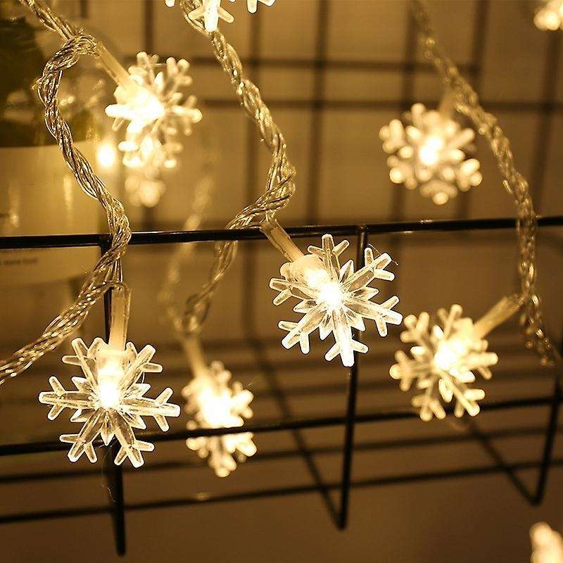 20led Snowflake String Light Christmas Garland Fairy Led Ball Light