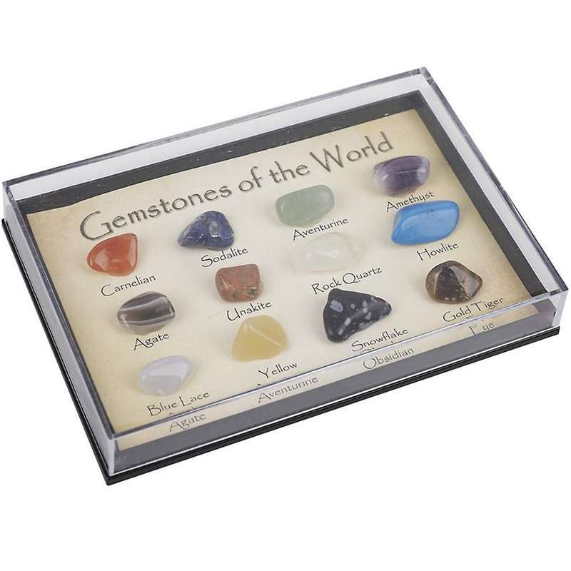 12pcs/set Stone and Mineral Natural Crystal Gemstone Mineral Specimen