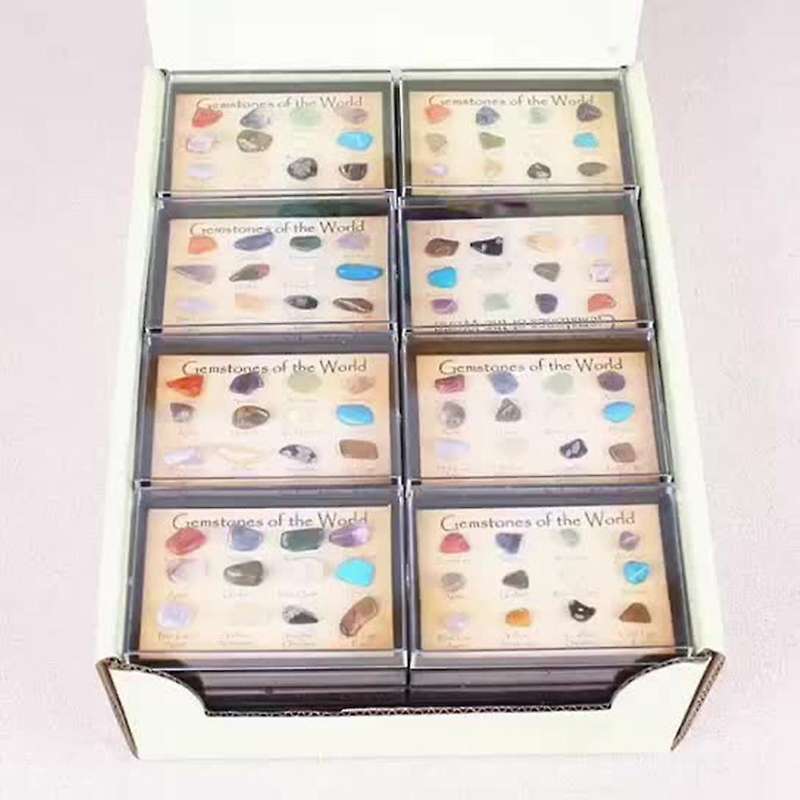 12pcs/set Stone and Mineral Natural Crystal Gemstone Mineral Specimen
