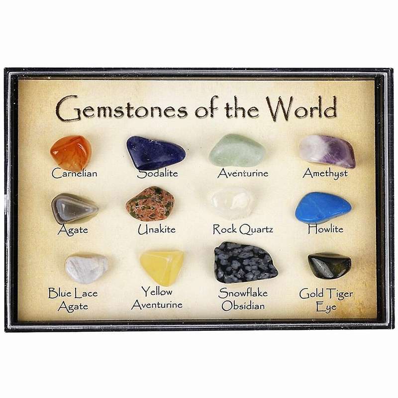 12pcs/set Stone and Mineral Natural Crystal Gemstone Mineral Specimen