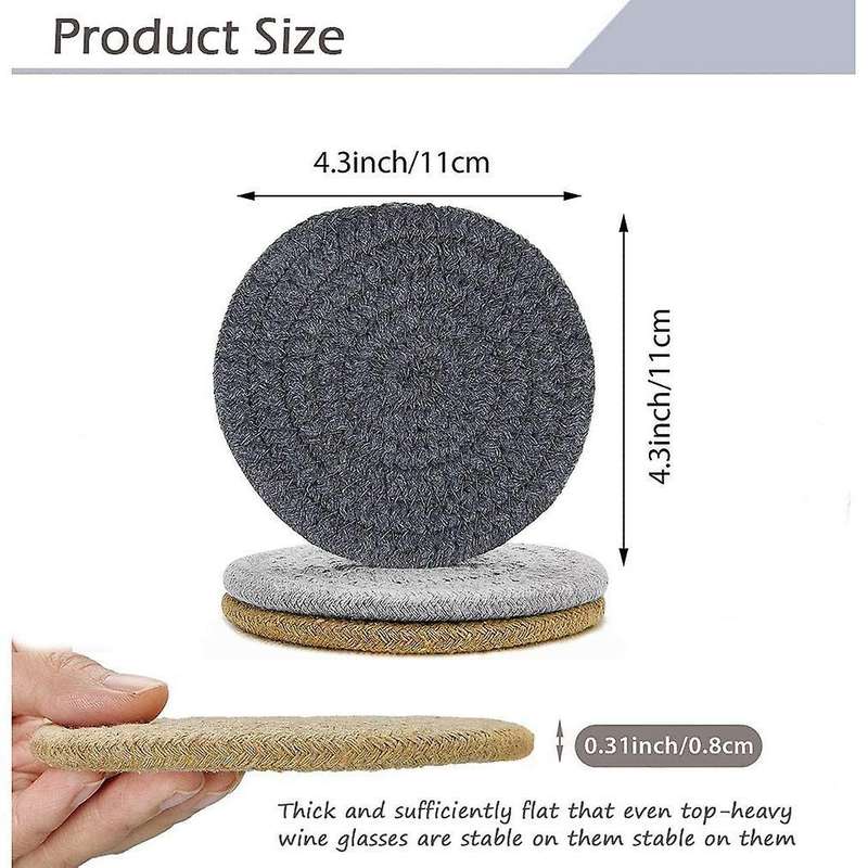 Drink Coasters with Holder, for Tabletop Protection Thicker