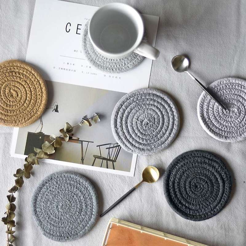 Drink Coasters with Holder, for Tabletop Protection Thicker