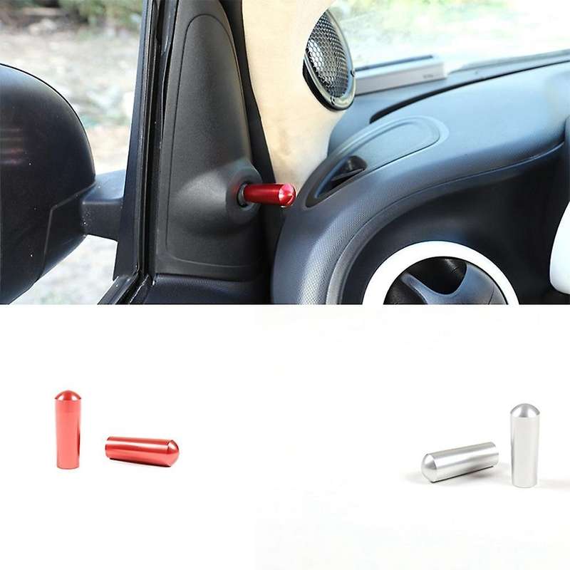 Car Rear View Mirror Knob Cover for Benz Smart 2016-2021 Silver