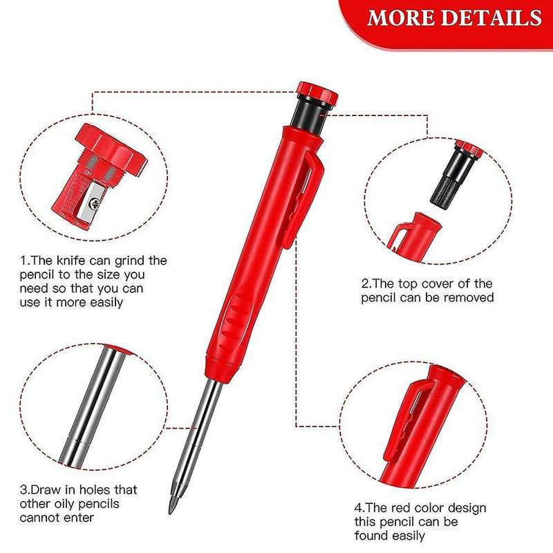 14pieces Carpenter Pencil Rule Set Include Pencils and Stainless Rule