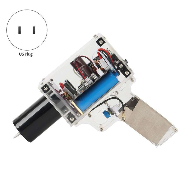 Portable Hand-held Tesla Coil, Artificial In Hand, Black Us Plug