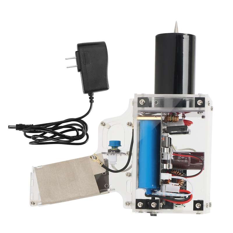 Portable Hand-held Tesla Coil, Artificial In Hand, Black Us Plug